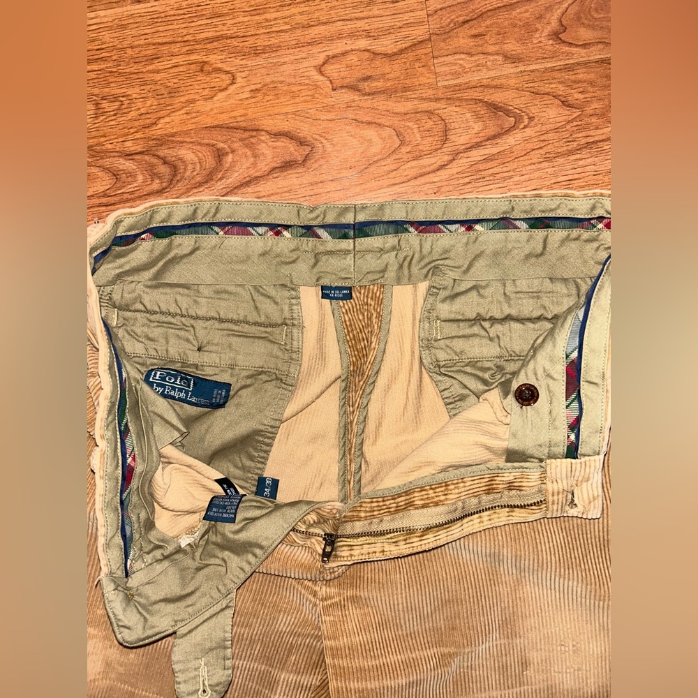 Vintage 90s Polo Ralph Lauren distressed corduroys size 34/30 - Picture 2 of 4